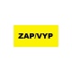 ZAP/ VYP 70x40mm, nálepka