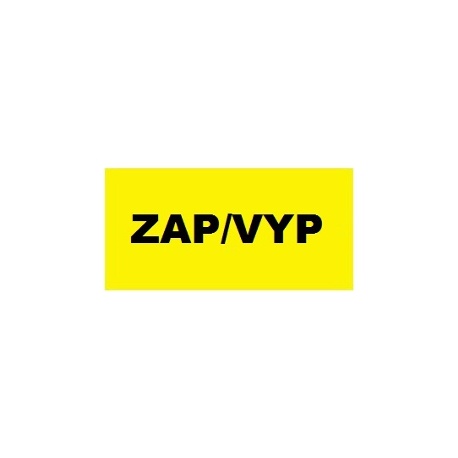 ZAP/ VYP 70x40mm, nálepka