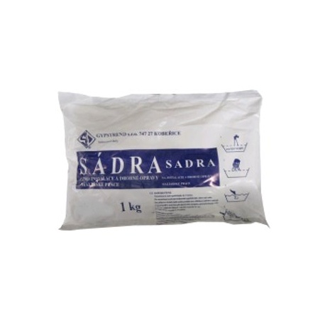 Sádra 1kg, biela