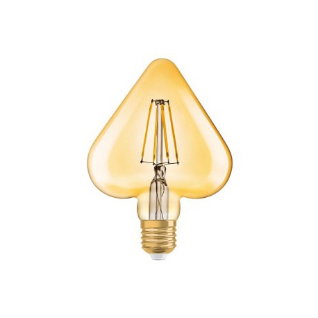 Vintage 1906 CL HEART FIL GOLD 4,5W/825 E27, LED žiarovka