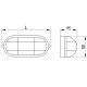 LED ochranné plastové svietidlo oválne, IP54, 6W, 420lm, 4000K, 165mm, neutrálna biela