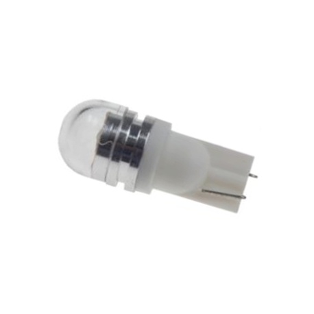 LED žiarovka 12V T10 biela, 1LED/3SMD so šošovkou, 2ks