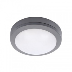 LED svietidlo, 13W, IP54, 910lm, 4000K, 17cm, okrúhle, šedé