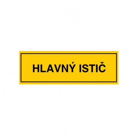 Hlavný istič 60x20mm, nálepka