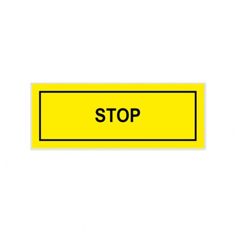 STOP 60x20mm, nálepka