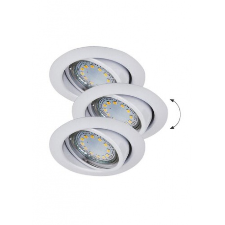 Lite, set 3x3W IP40, zápustné bodové LED svietidlo, biela