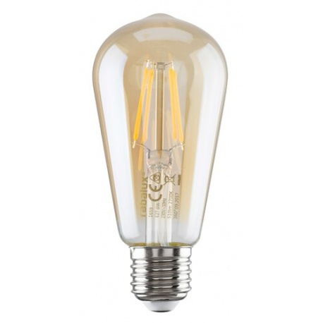 Filament-LED, E27, 5,4W, teplá biela, LED žiarovka