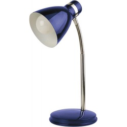 Patric, stolová lampa, E14, 40W, modrá