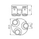 LAURIN EL-3O B 3x35W prisadené bodové svietidlo