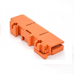 Montážny adaptér pre sériu 2273 na DIN lištu 35mm/skrutku, oranžový, 2273-500