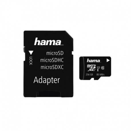 Hama microSDXC 256 GB Class 10 UHS-I 80 MB/s + Adapter/Mobile