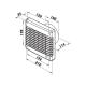 Ventilátor s automatickou žalúziou, časovým spínačom