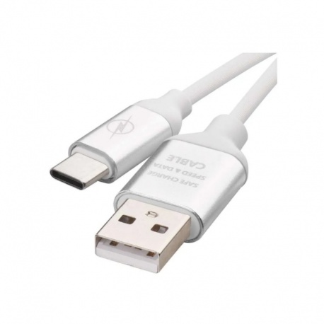 Nabíjací a dátový kábel USB-A 2.0 / USB-C 2.0, 1 m, biely