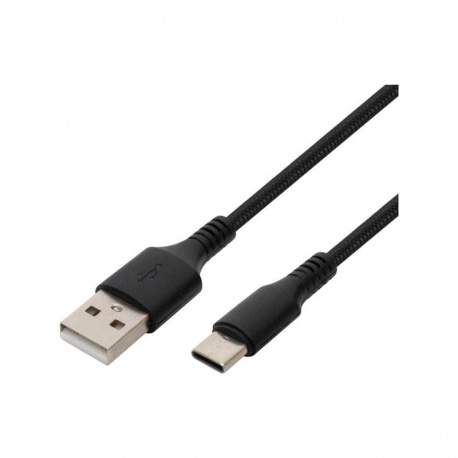 USB A-C nabíjací kábel, 2.1 A, 1 m, čierny