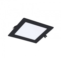 Shaun 2, 12W LED panel, štvorcové, teplá biela, čierne