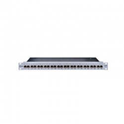 19"patchpanel DE-EMBEDDED, 24xRJ45 tienený 10 GB Tr. EA, 1U