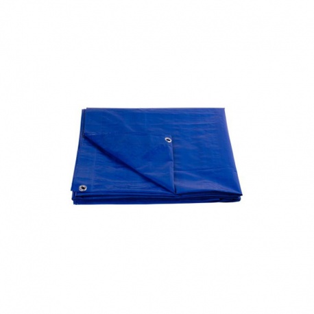 Plachta Tarpaulin Standard 2x2, zakrývacia, 80 g/m2, modrá, s okami