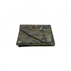 Plachta Tarpaulin Khaki 3x4 m, 80 g/m, zakrývacia, oliva/kamufláž, s okami